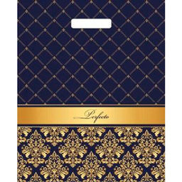 Пакет с вырубной ручкой 37х30+3 90мкм Тико (Перфекто вензель) ВУР36444 упак/25шт.