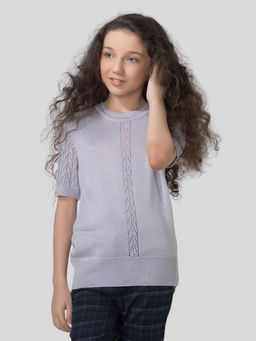 Джемпер для девочек 7081. 7057 сирень