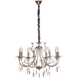 Люстра подвесная в стиле барокко "Arca" 8*40Вт Е14 29-P8504/GB золото