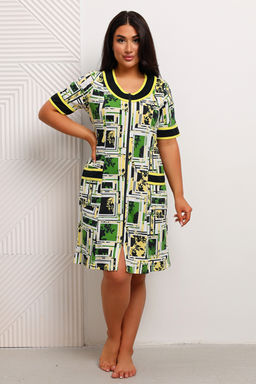 Халат женский из кулирки Марфа цитрусовый микс - Амадэль фото 11