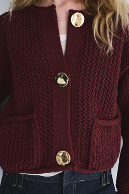 CHUNKY-KNIT CARDIGAN - Zara фото 2