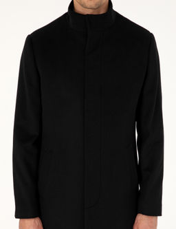 Siyah Slim Fit Palto - Pierre cardin фото 7