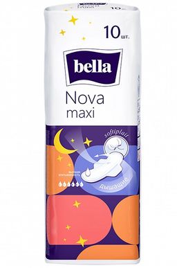 Женские гигиенические прокладки с крылышками bella Nova Maxi 10 шт. Bella