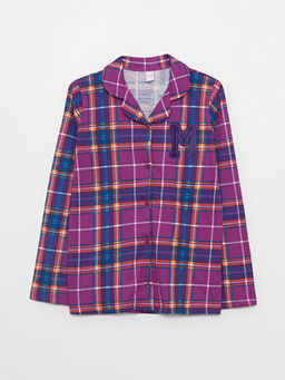 G?mlek Yaka Ekose Uzun Kollu K?z ?ocuk Pijama Tak?m? - Waikiki фото 2