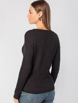 Кардиган тонкой ажурной вязки из хлопка и вискозы - Vilatte фото 4