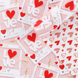 Цена за 10 шт. Бумага упаковочная глянцевая двухсторонняя «Там, где живёт любовь», 70 х 100 см