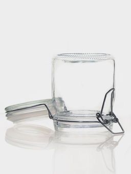 Баночка для специй Доляна «Галерея», 200 мл, 8.5×9×6.5 см, с бугельным замком, стекло, прозрачная