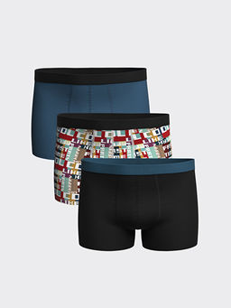 Standart Kal?p Pamuklu Esnek Erkek Boxer 3l?
