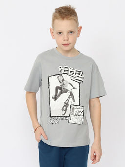 CRB wear/CSJB 63750-23-393 Футболка для мальчика,серый/Ex.Cherubino