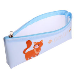 Пенал школьный на молнии «Кошка», МИКС