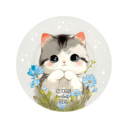 Тарелки бумажные MESHU "Cute cat", комплект 6шт., диам. 180мм. (MS_57312)