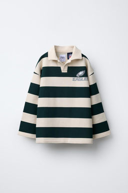 PHILADELPHIA EAGLES  NFL STRIPED POLO SWEATSHIRT - Zara фото 2