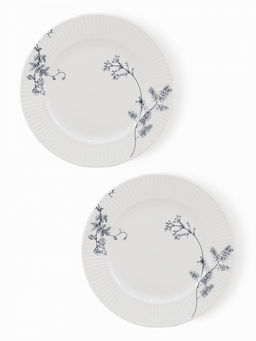 Набор тарелок плоских 2 шт, D20 белый фарфор