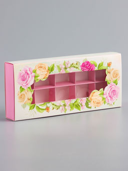 Цена за 2 шт. Коробка складная для 10 конфет Самой прекрасной, 9.8?22?3.5 см