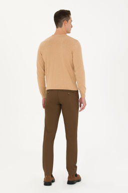 Erkek Slim Fit Coconut Kanvas / Chino Pantolon