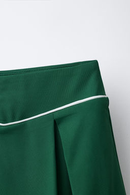 FALDA TABLAS VIVOS CONTRASTE / Verde medio - Zara фото 5