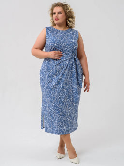 100% ХЛОПОК Платье Белые тюльпаны - Оптима фото 5