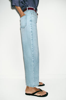 Z.10 HIGH-WAIST BELTED CULOTTES JEANS - Zara фото 29