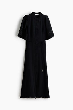 Vestido efecto arrugado con bordado ingl?s - H&m фото 2