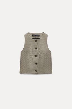 CHECK WAISTCOAT - Zara фото 4