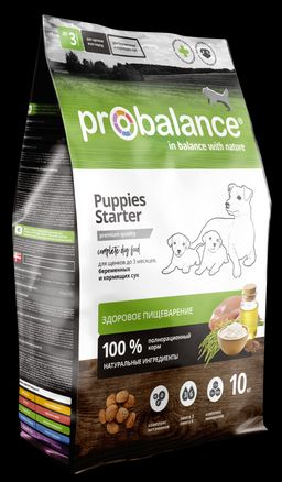 Корм ProBalance Starter для щенков менее 3-х месяцев и кормящих сук, 10 кг
