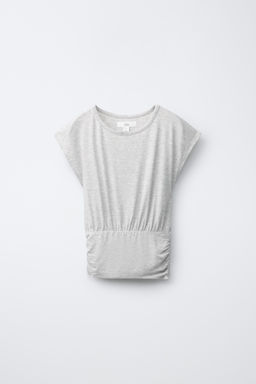 CAMISETA FLUIDA FAJ?N / Gris vigor? - Zara фото 2