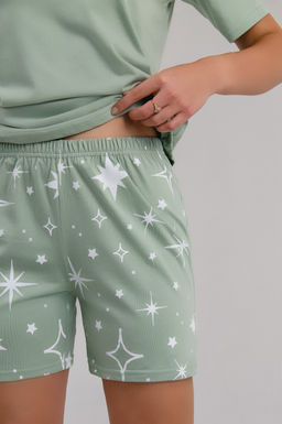 Арт. 9175 Пижама с шортами 42-50 (5шт) Цвет:полынь - Калинка фото 13