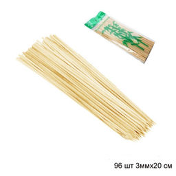 Шампура-шпажки бамбуковые 96 штук 3ммх20см / 5636 /уп 300/+ - Галеонтрейд фото 2