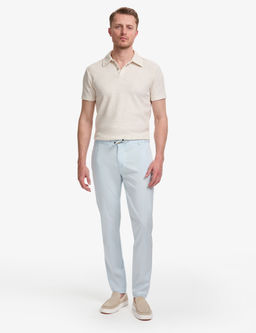 Mavi Slim Fit Beli Lastikli _pli Kanvas Pantolon