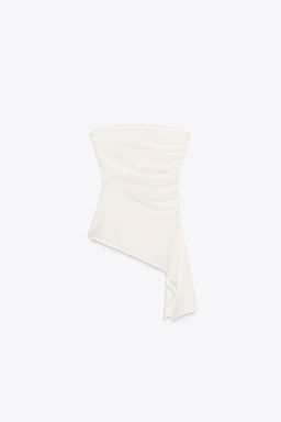 TEXTURED BANDEAU TOP - Zara фото 29