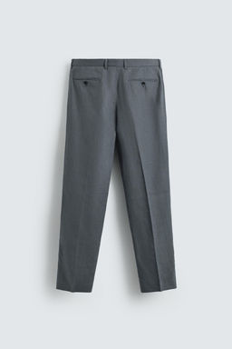 100% LINEN SUIT TROUSERS - Zara фото 14