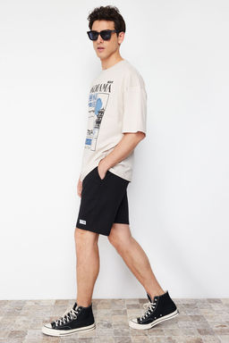 TRENDYOL MAN Buyuk Beden Siyah Regular/Normal Kesim Etiket Aplikeli Pamuklu Sort TMNSS25AP00002 - Trendyolmilla фото 6