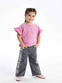 Bisiklet Yaka Nak??l? K?z Bebek Ti??rt - Waikiki фото 3