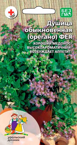 Душица (орегано) ФЕЯ  Хороший медонос! Показана при заболеваниях печени, неврозах! Для выпечки, мармеладов, консервации, сиропов и кулинарии!