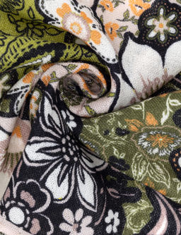 Зеленый шерстяной платок - Cacharel фото 4