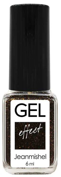 JEANMISHEL mini GEL-эффект лак д/н 6мл. №277 Черный с золотым песком (*24)