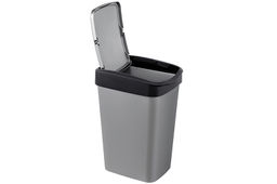 Ведро для мусора с подвижной крышкой 20 л 30*23,5*43 см Тандем сер.металлик/черный (842058) - Elan gallery фото 9