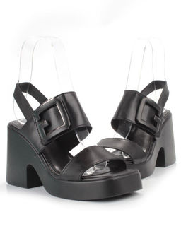 08-PEY330-2 BLACK Босоножки женские (натуральная кожа)