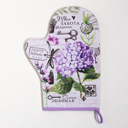 Набор кухонный Лучшая бабушка варежка-прихватка 20х28см, прихватка 19х19см,100% хл - Этель фото 2