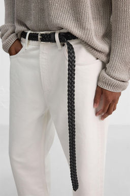 LONG BRAIDED LEATHER BELT - Zara фото 2