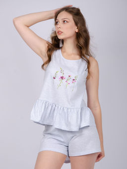 Пижама "Сирена" серая, трикотаж