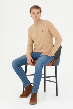 Мужской свитер песочного меланжа - U.s. polo assn фото 11