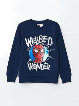 Bisiklet Yaka Spiderman Bask?l? Erkek ?ocuk Ti??rt