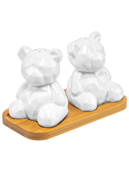 Набор для специй 2 пр. 14*7,2*8,5 см Мишки на деревянной подставке - Elan gallery фото 4