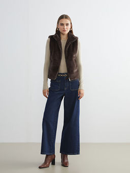 Dik Yaka Kad?n K?rk Yelek