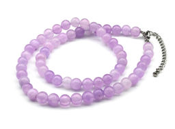 Бусы из камня кальцита шарик 6мм цв.кунцит, 40см