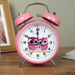 Будильник Совы 16 см / 668-8 белый /уп 60/737946