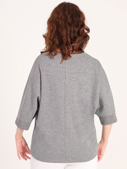 Блузка летучая мышь праздничная теплая - Almond фото 4