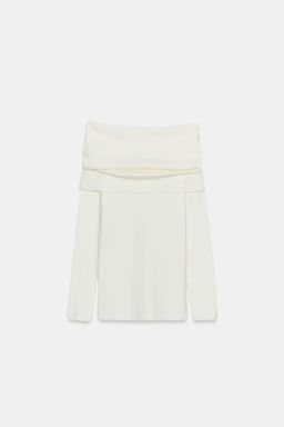 JERSEY PUNTO OFF SHOULDER / Blanco - Zara фото 7