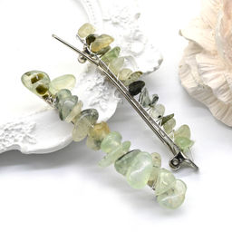 Заколка для волос с камнем пренит 6,5*0,8*1,3см